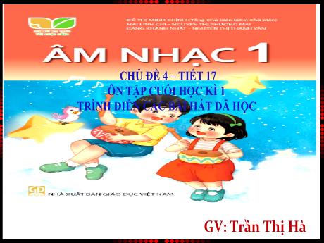 Bài giảng Âm nhạc Lớp 1 - Tiết 17 Chủ đề 4 - Năm học 2023-2024 - Trần Thị Hà