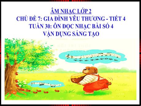 Bài giảng Âm nhạc Lớp 2 - Chủ đề 7 Tiết 30: Ông đọc nhạc Bài số 4. Vận dụng sáng tạo - Năm học 2024-2025 - Trần Thị Hà