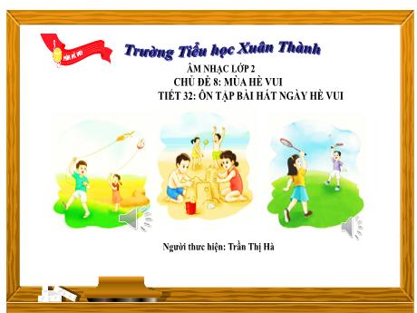 Bài giảng Âm nhạc Lớp 2 - Tiết 32 Chủ đề 8 - Năm học 2023-2024 - Trần Thị Hà