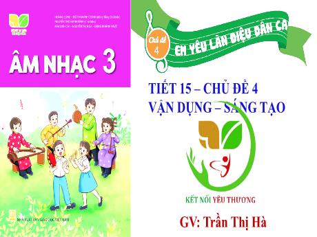 Bài giảng Âm nhạc Lớp 3 - Chủ đề 4: Em yêu làn điệu dân ca - Tiết 15: Tổ chức các hoạt động vận dụng, sáng tạo - Năm học 2022-2023- Trần Thị Hà