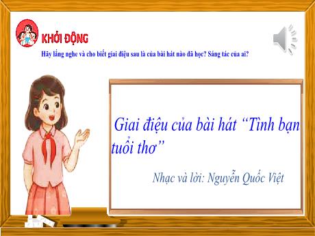Bài giảng Âm nhạc Lớp 4 - Chủ đề 6 Tiết 2: Bài hát Tình bạn tuổi thơ - Năm học 2023-2024 - Trần Thị Hà