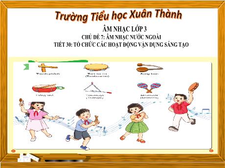 Bài giảng môn Âm nhạc Lớp 3 - Tiết 30 Chủ đề 7 - Năm học 2023-2024 - Trần Thị Hà