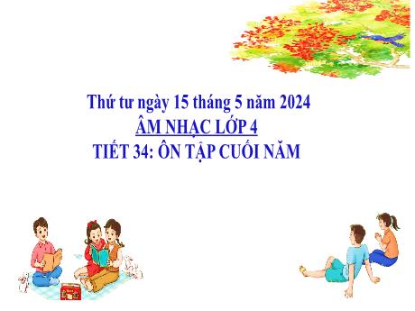 Bài giảng môn Âm nhạc Lớp 4 - Tiết 34: Ôn tập cuối năm - Năm học 2023-2024 - Trần Thị Hà
