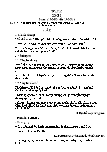 Kế hoạch bài dạy Giáo dục thể chất Lớp 3 - Tuần 20 - Năm học 2023-2024 - Nguyễn Thị Huệ