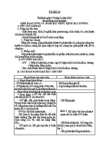 Kế hoạch bài dạy Lớp 1 - Tuần 23 - Năm học 2024-2025 - Nguyễn Thị Ánh Tuyết