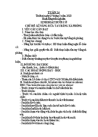 Kế hoạch bài dạy Lớp 1 - Tuần 24 - Năm học 2022-2023 - Nguyễn Thị Ánh Tuyết