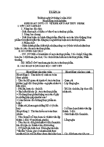 Kế hoạch bài dạy Lớp 1 - Tuần 24 - Năm học 2024-2025 - Nguyễn Thị Ánh Tuyết