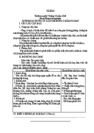 Kế hoạch bài dạy Lớp 1 - Tuần 5 - Năm học 2024-2025 - Nguyễn Thị Ánh Tuyết