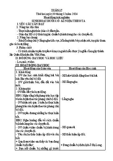 Kế hoạch bài dạy Lớp 3 - Tuần 17 - Năm học 2024-2025 - Trần Thị Vân