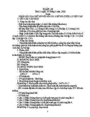 Kế hoạch bài dạy Lớp 3 - Tuần 19 - Năm học 2021-2022 - Trần Thị Vân