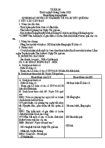 Kế hoạch bài dạy Lớp 3 - Tuần 19 - Năm học 2022-2023 - Trần Thị Vân