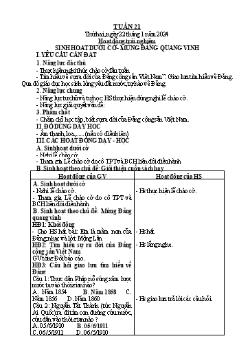 Kế hoạch bài dạy Lớp 3 - Tuần 21 - Năm học 2023-2024 - Trần Thị Vân