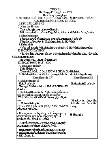 Kế hoạch bài dạy Lớp 3 - Tuần 22 - Năm học 2022-2023 - Trần Thị Vân