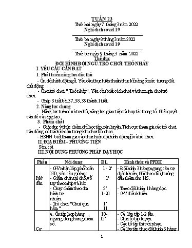 Kế hoạch bài dạy Lớp 3 - Tuần 23 - Năm học 2021-2022 - Trần Thị Vân