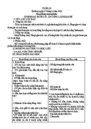 Kế hoạch bài dạy Lớp 3 - Tuần 23 - Năm học 2024-2025 - Trần Thị Vân