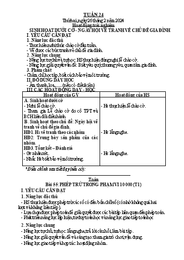 Kế hoạch bài dạy Lớp 3 - Tuần 24 - Năm học 2023-2024 - Trần Thị Vân