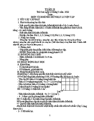Kế hoạch bài dạy Lớp 3 - Tuần 25 - Năm học 2021-2022 - Trần Thị Vân