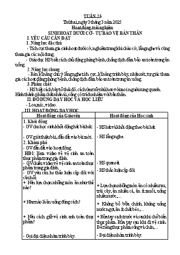 Kế hoạch bài dạy Lớp 3 - Tuần 25 - Năm học 2024-2025 - Trần Thị Vân