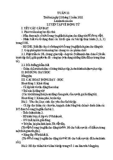 Kế hoạch bài dạy Lớp 4 - Tuần 11 - Năm học 2021-2022 - Hoàng Xuân Bách