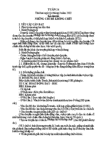 Kế hoạch bài dạy Lớp 4 - Tuần 24 - Năm học 2021-2022 - Hoàng Thị Trang