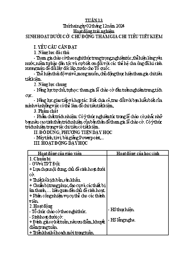 Kế hoạch bài dạy Lớp 5 - Tuần 13 - Năm học 2024-2025 - Hoàng Thị Trang