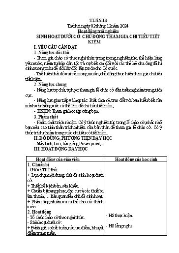 Kế hoạch bài dạy Lớp 5 - Tuần 13 - Năm học 2024-2025 - Hoàng Xuân Bách