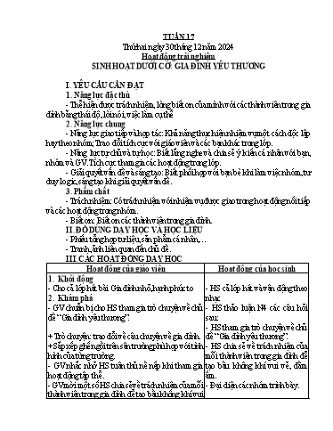 Kế hoạch bài dạy Lớp 5 - Tuần 17 - Năm học 2024-2025 - Hoàng Thị Trang