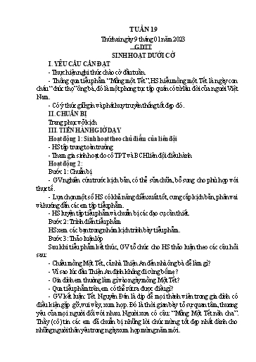 Kế hoạch bài dạy Lớp 5 - Tuần 19 - Năm học 2022-2023 - Hoàng Xuân Bách
