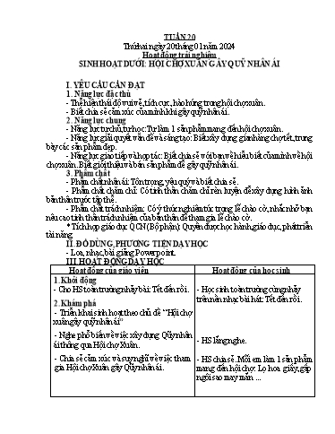 Kế hoạch bài dạy Lớp 5 - Tuần 20 - Năm học 2024-2025 - Hoàng Thị Trang
