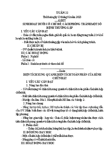 Kế hoạch bài dạy Lớp 5 - Tuần 22 - Năm học 2022-2023 - Hoàng Xuân Bách