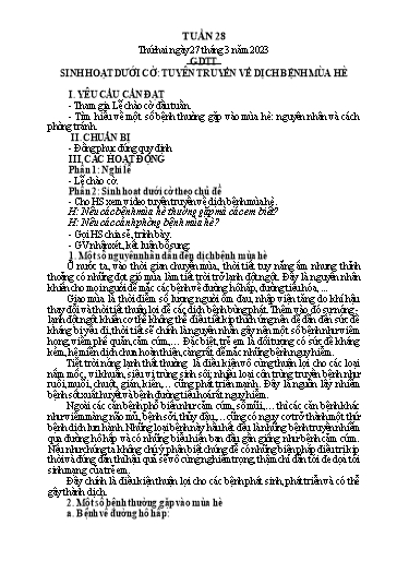 Kế hoạch bài dạy Lớp 5 - Tuần 28 - Năm học 2022-2023 - Hoàng Xuân Bách