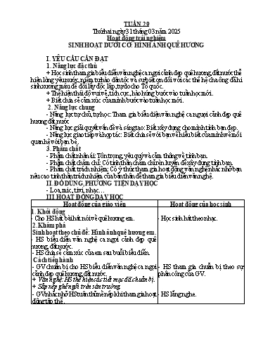 Kế hoạch bài dạy Lớp 5 - Tuần 29 - Năm học 2024-2025 - Hoàng Thị Trang