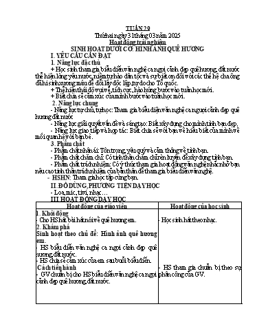 Kế hoạch bài dạy Lớp 5 - Tuần 29 - Năm học 2024-2025 - Hoàng Xuân Bách