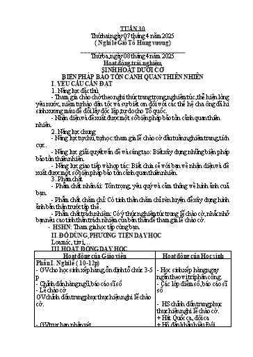 Kế hoạch bài dạy Lớp 5 - Tuần 30 - Năm học 2024-2025 - Hoàng Xuân Bách