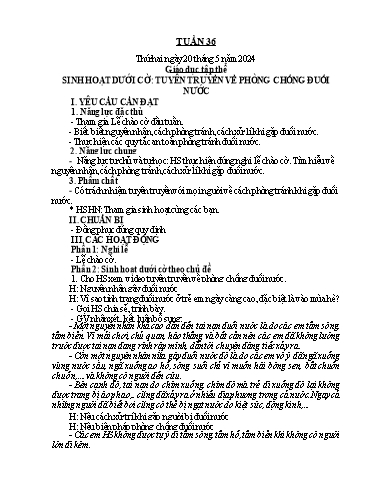 Kế hoạch bài dạy Lớp 5 - Tuần 36 - Năm học 2023-2024 - Hoàng Xuân Bách