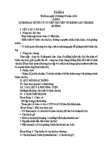 Kế hoạch bài dạy Lớp 5 - Tuần 4 - Năm học 2022-2023 - Hoàng Xuân Bách