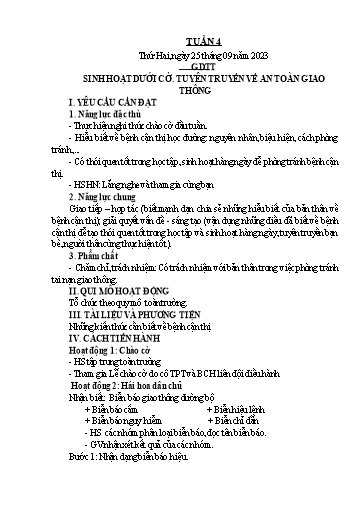Kế hoạch bài dạy Lớp 5 - Tuần 4 - Năm học 2023-2024 - Hoàng Xuân Bách