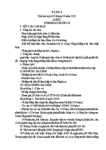 Kế hoạch bài dạy Lớp 5 - Tuần 6 - Năm học 2022-2023 - Hoàng Xuân Bách