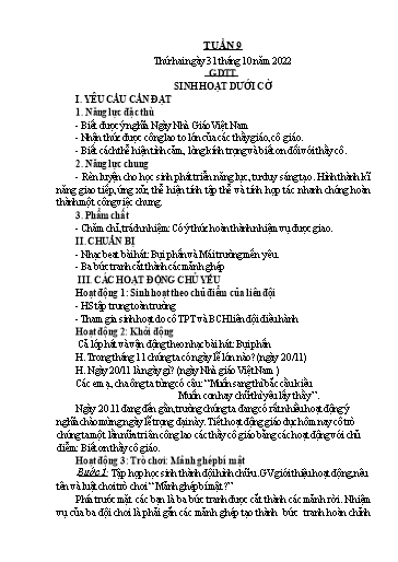 Kế hoạch bài dạy Lớp 5 - Tuần 9 - Năm học 2022-2023 - Hoàng Xuân Bách