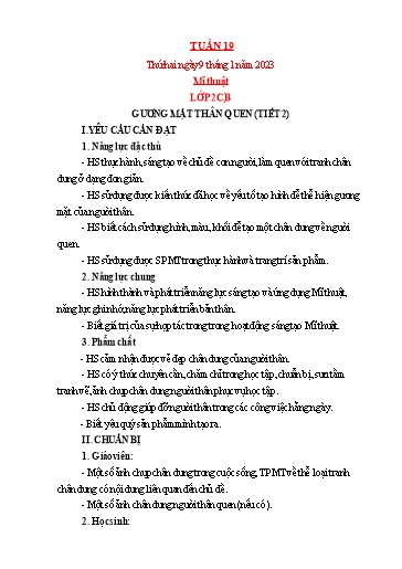 Kế hoạch bài dạy Mỹ thuật + Kỹ thuật Tiểu học - Tuần 19 - Năm học 2022-2023 - Trần Thị Thu